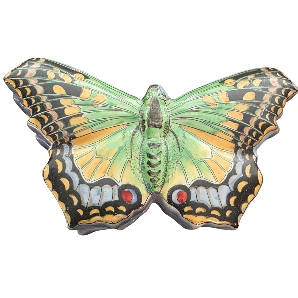 Vintage Fabienne Jouvin Butterfly Trinket Box, Tozai Home, French Luxury